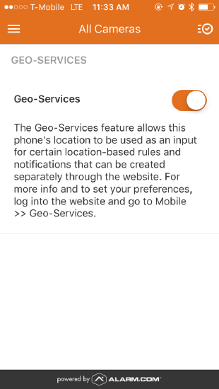 Example of Geo-Service enabled on an iPhone